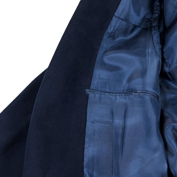 Brooks Brothers Brooksuede Sport Coat 3-Button Blazer Mens Size 42 SLIM FIT Navy - Picture 13 of 14